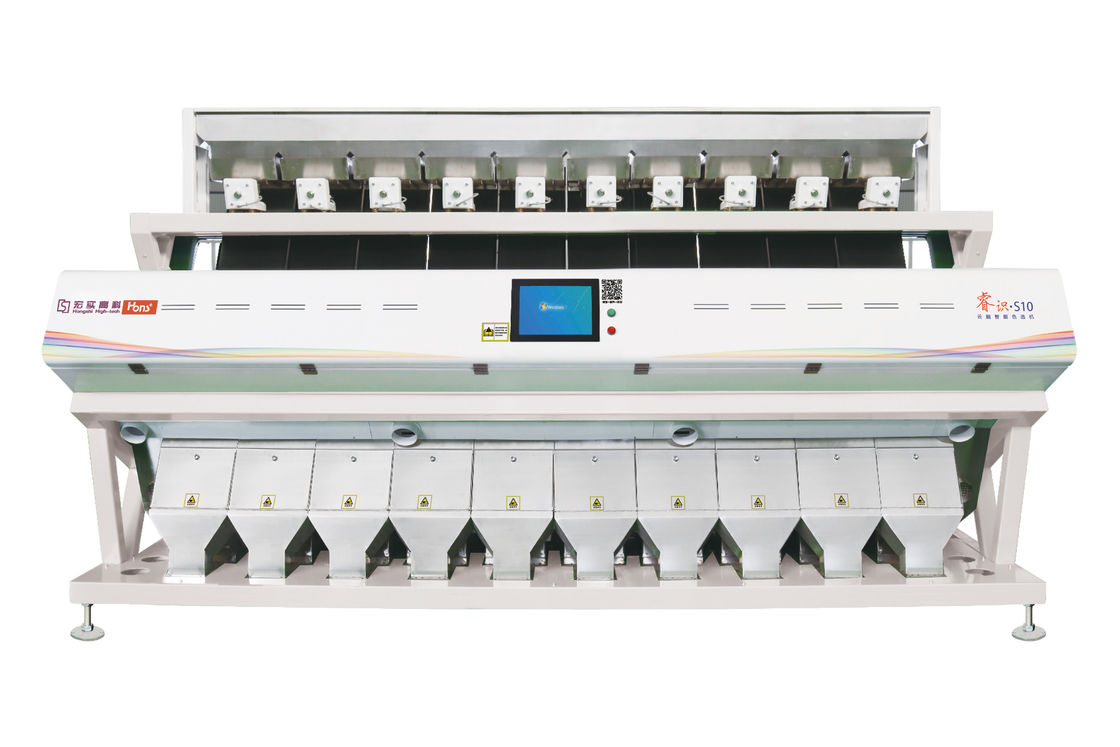 8.0 - 15.0T/H Capacity Bean Sorting Machine White Color HD Recognition
